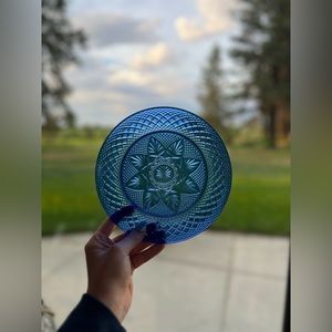 JG Durand Crystal d’Arques Blue Salad Plate